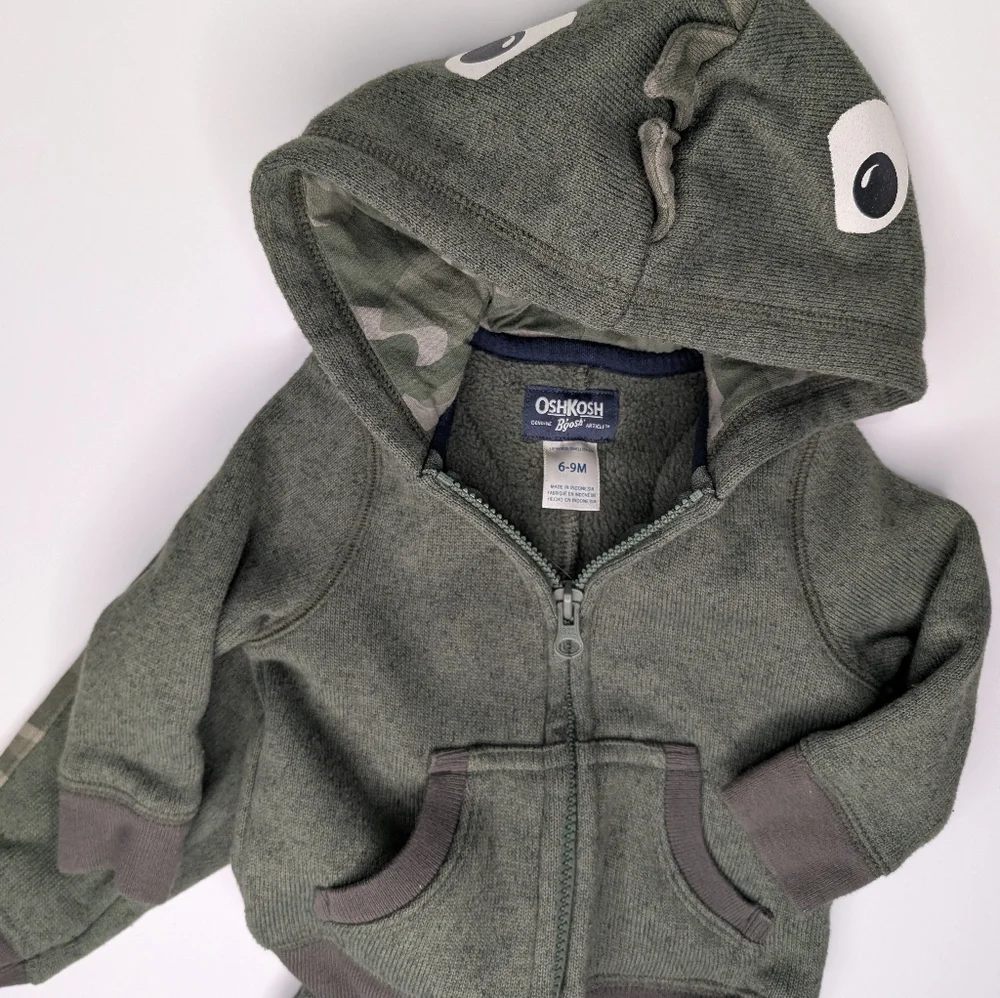 OshKosh‎ B’gosh Dinosaur Camo Hoodie & Joggers Set 6–9M